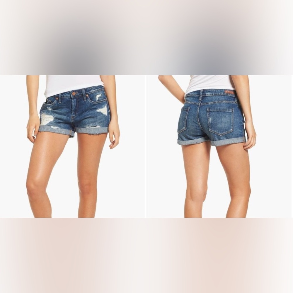 BlankNYC The Fulton Denim Short - NWT - Size 24 Women's Blue Distresses Shorts